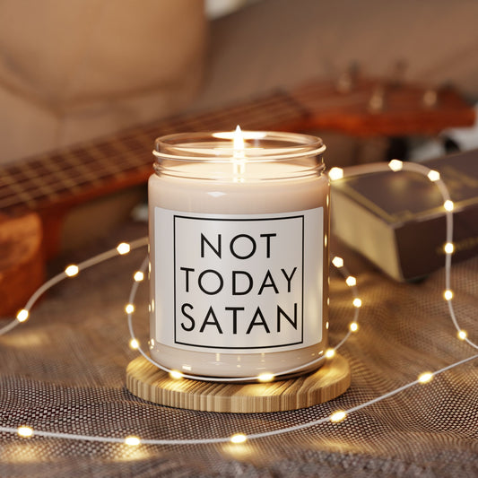 Not today Satan  Candle, 9oz