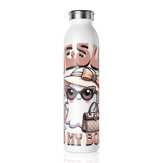 Jesus is my boo Slim Water Bottle