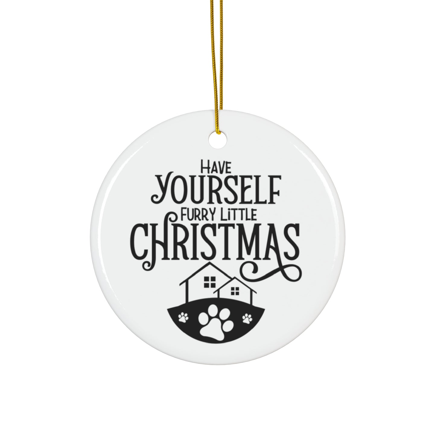 Furry Ceramic Ornament